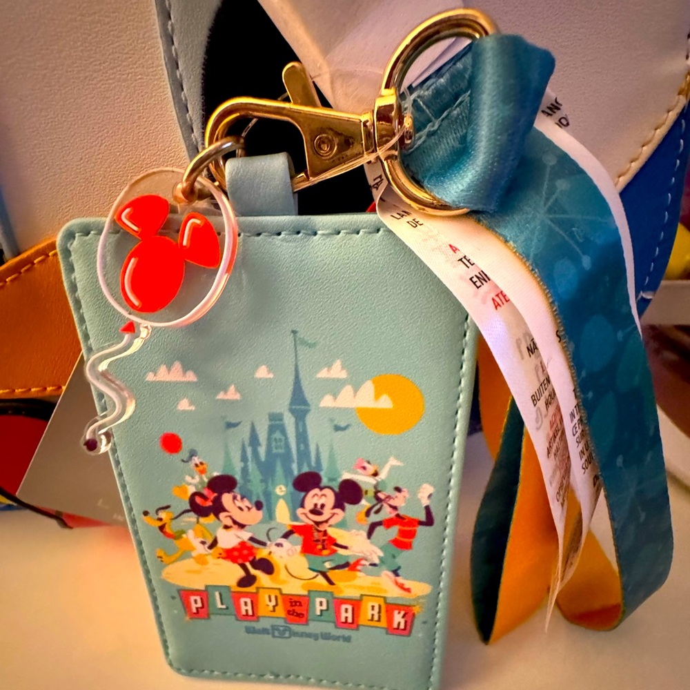 COPY - Disney Parks Card Holder Lanyard Mickey Mouse Pals Play in the Park Pins…